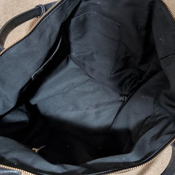 Fossil Black Leather Tote handbag Relaxed Style Fiona - Picture 5 of 10